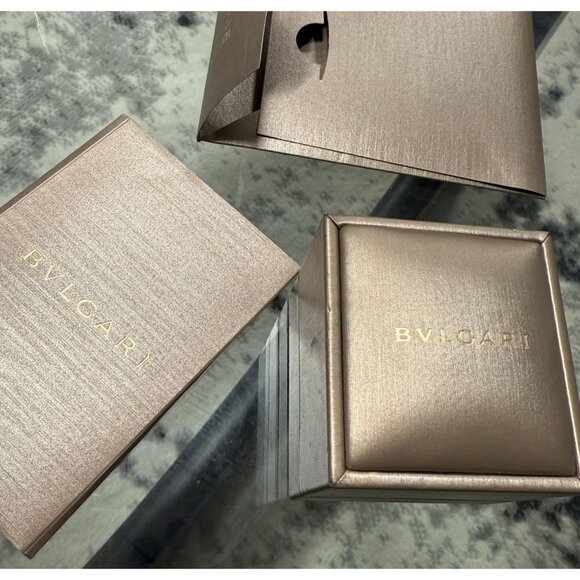 Bvlgari Platinum Diamond Band Ring With Original Box & Packaging - Picture 3 of 10